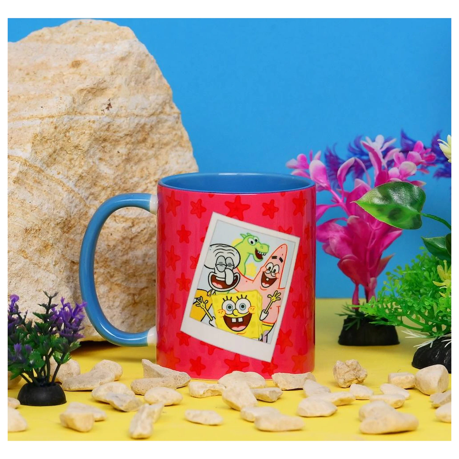 SpongeBob Bikini Bottom Buddies vnútorný farebný hrnček 325ml produktová fotografia