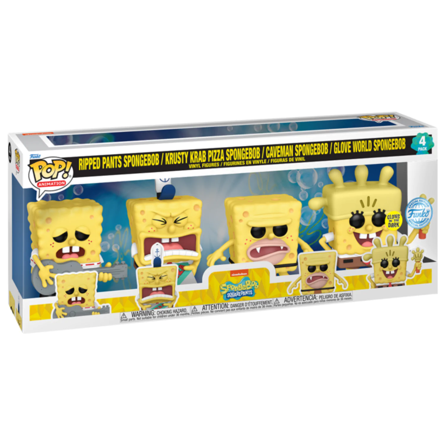 Spongebob Funko POP! Television Vinyl Figure 4-Pack (EMEA) 9 cm Figúrka produktová fotografia