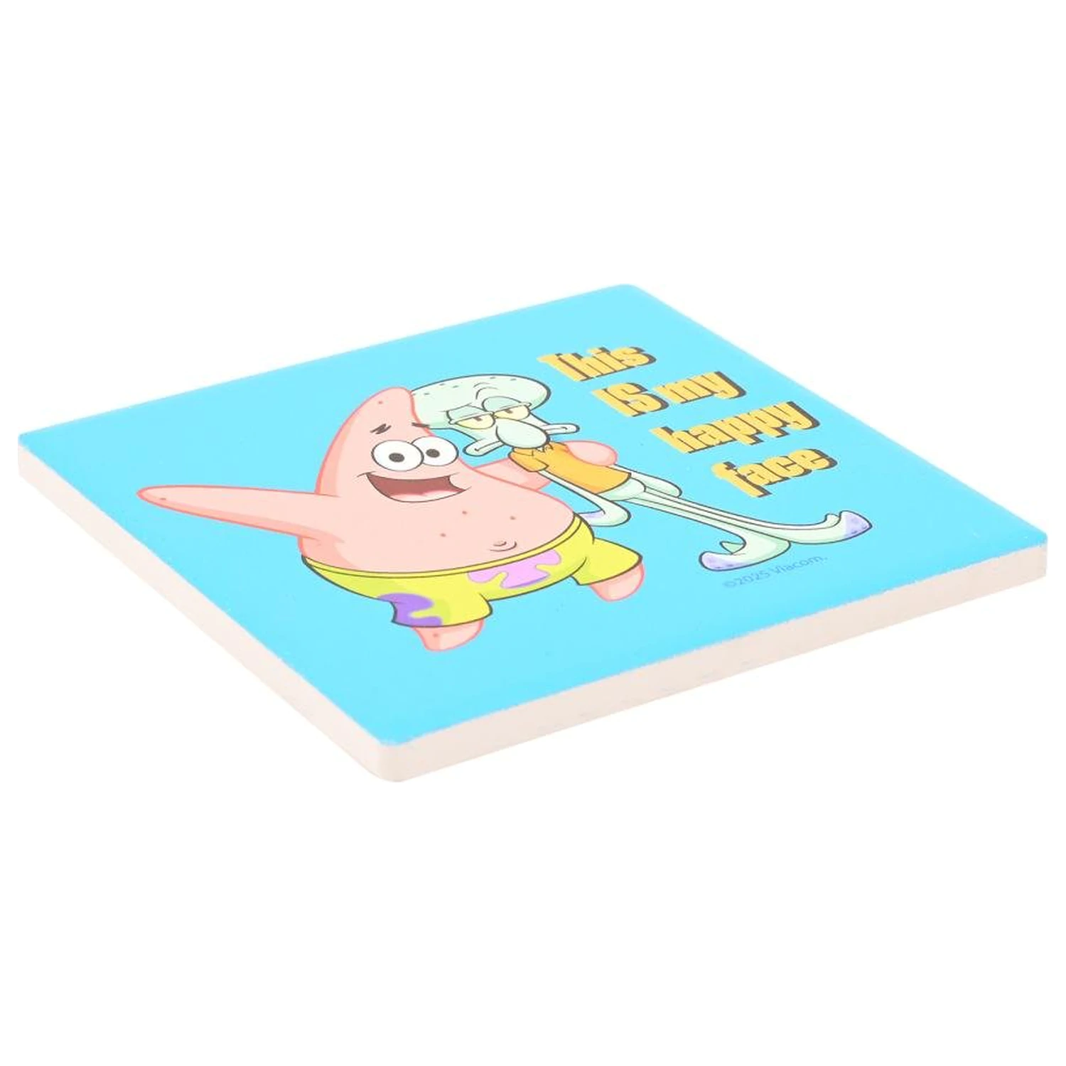 Spongebob My Happy Face keramická štvorcová podložka pod pohár produktová fotografia