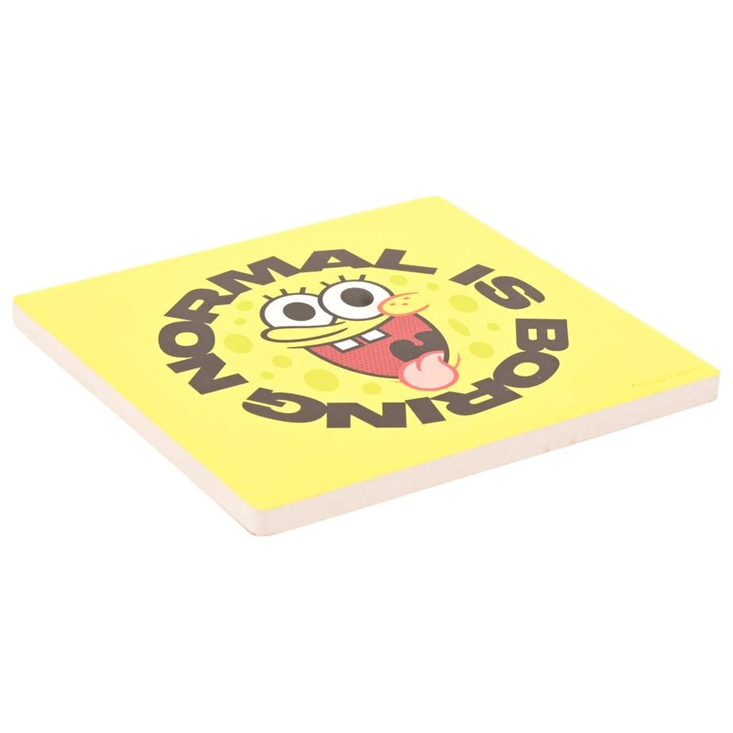 SpongeBob Normal is Boring keramická štvorcová podložka pod pohár produktová fotografia