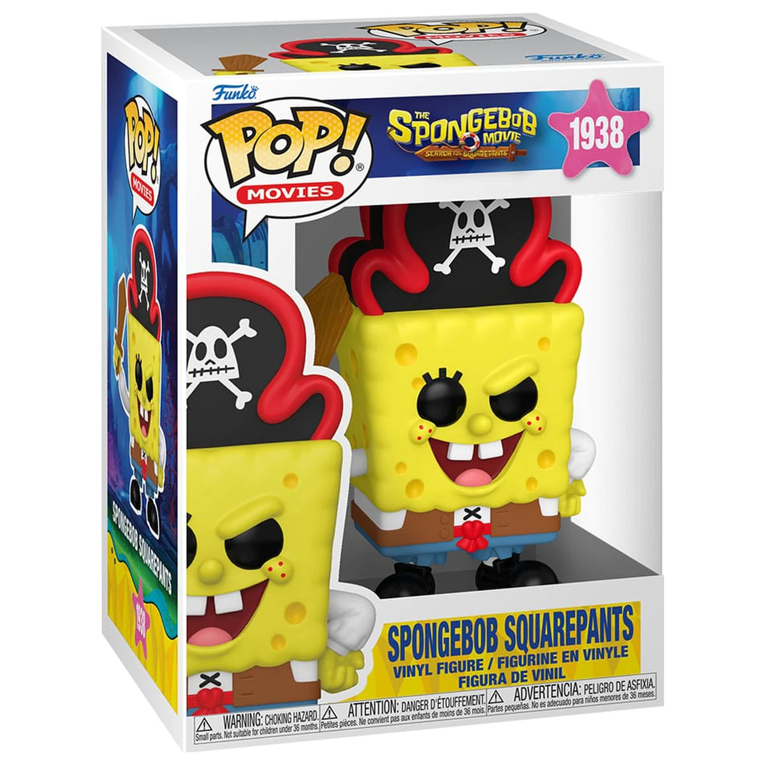 SpongeBob SquarePants Funko POP! vinylová figúrka SquarePants (Pirate) 9 cm produktová fotografia