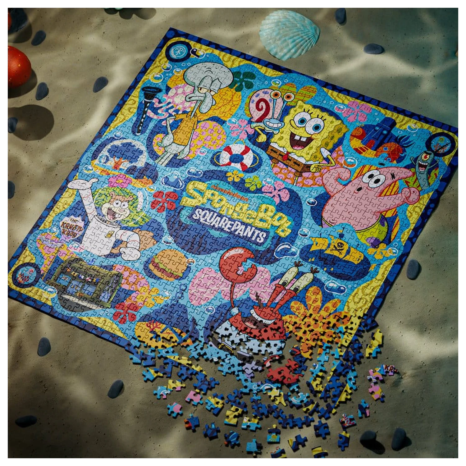 SpongeBob SquarePants multi-dimenzionálne puzzle (1000 kusov) produktová fotografia