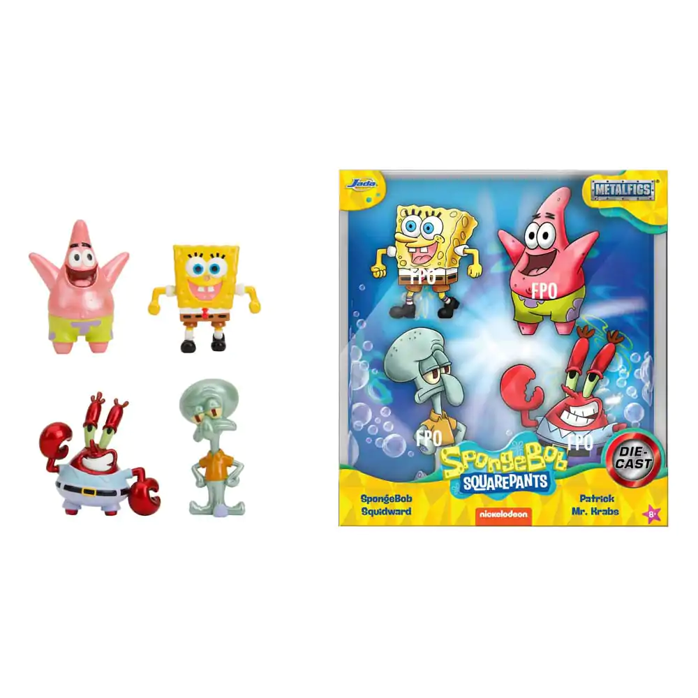 Spongebob Squarepants Nano Metalfigs Diecast Mini figúrky 4-csomag 1. hullám 4 cm termékfotó