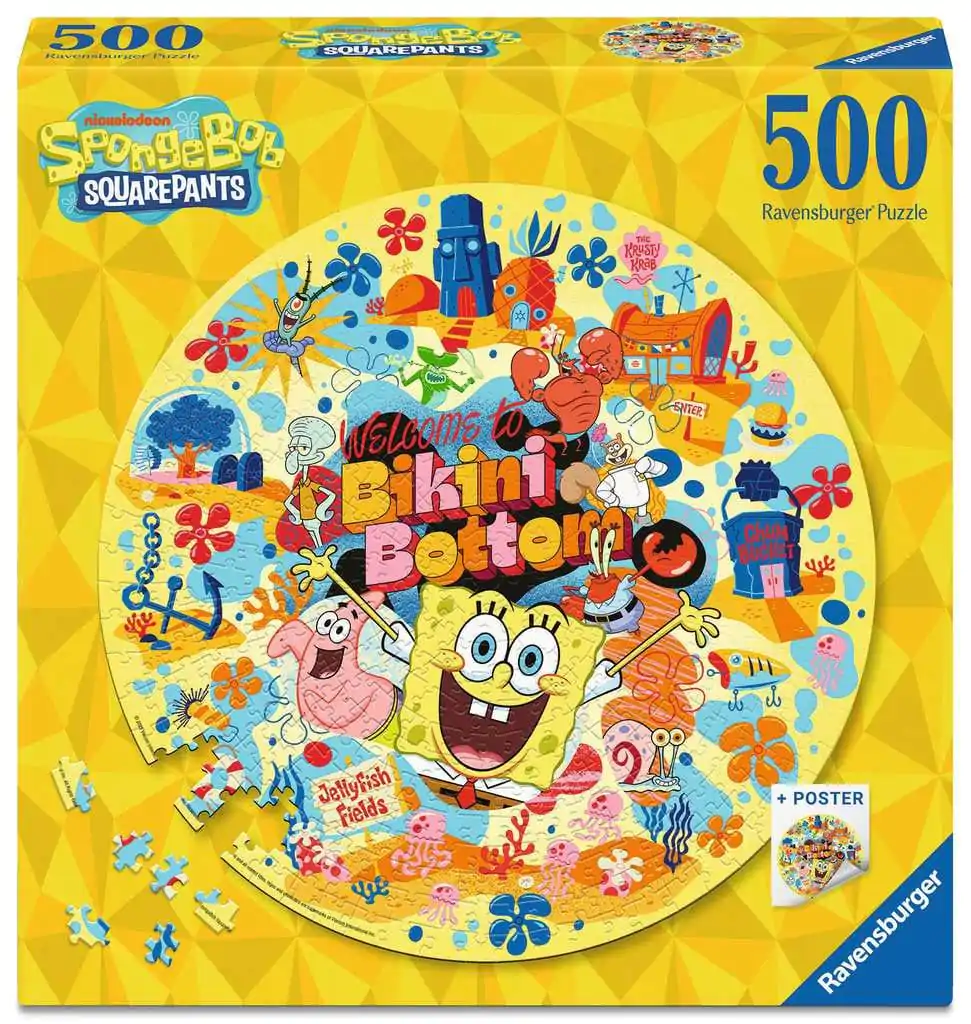 SpongeBob SquarePants Round Puzzle Vitajte v Bikini Bottom (500 dielikov) produktová fotografia