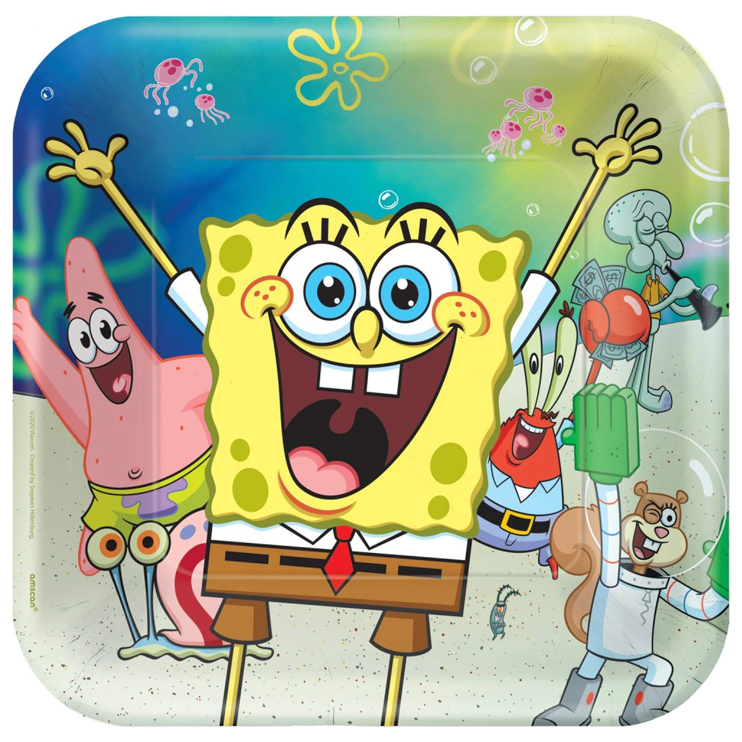 SpongeBob Laugh papierové taniere 8-kusové 23 cm produktová fotografia