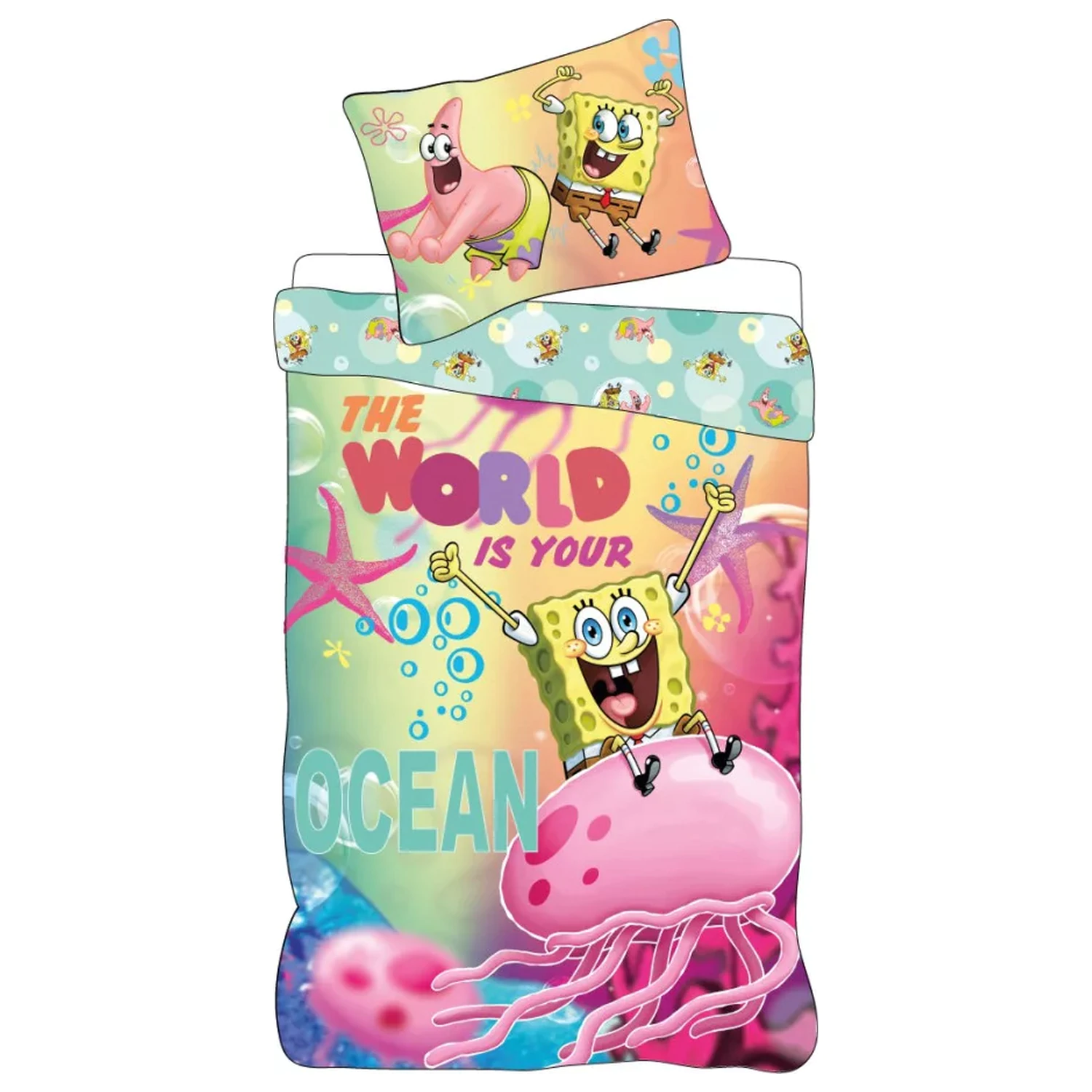 SpongeBob The World detský obliečka na perinu pre batoľatá, do škôlky produktová fotografia