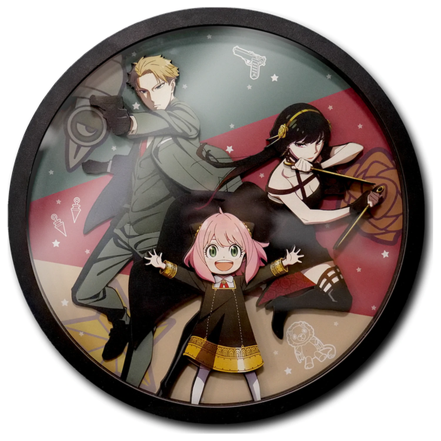 Spy x Family Loid, Yor & Anya Wood Decor Frame 3D Poster produktová fotografia