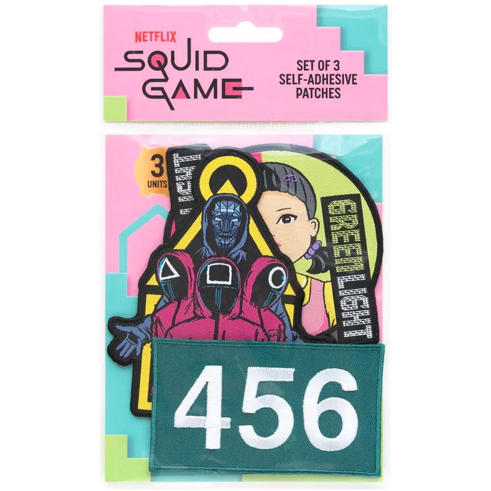 Squid Game 3-dielna sada nášiviek produktová fotografia