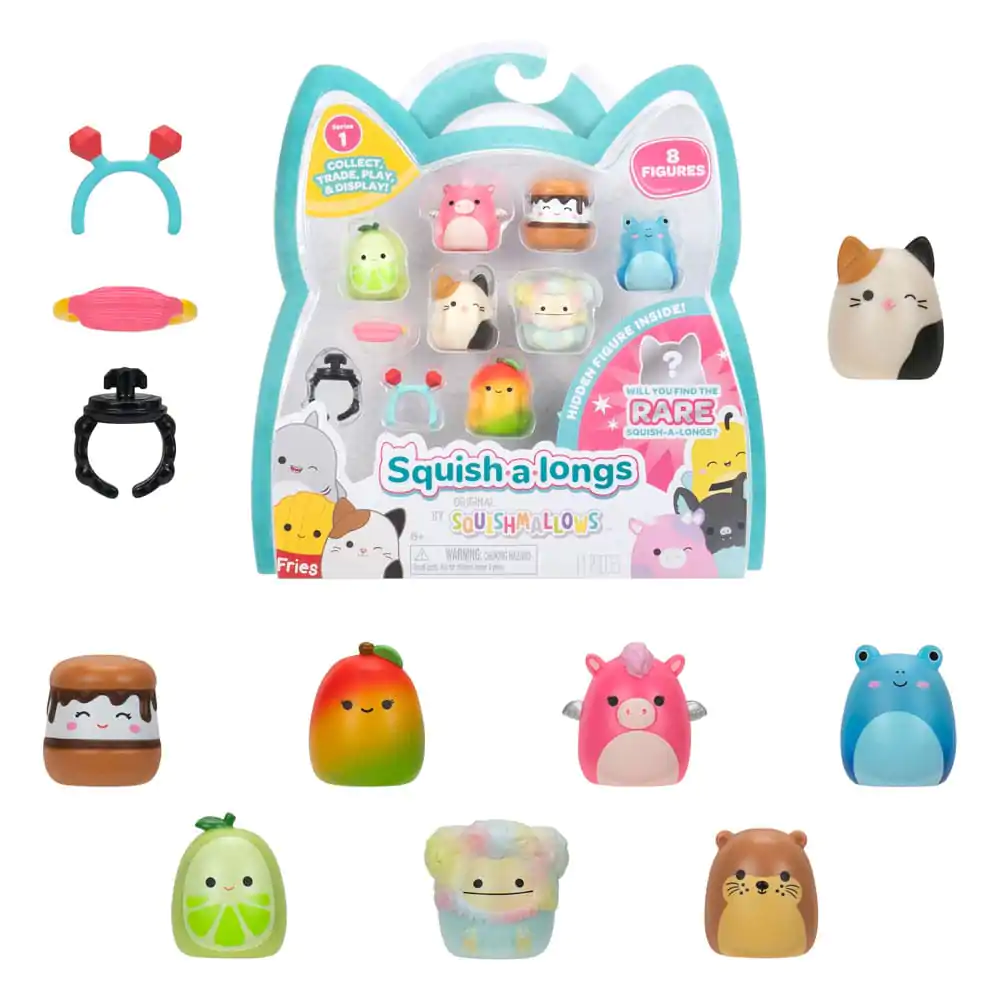 Squishmallow Squish a longs Mini Figúrky 8-Pack Style 2 3 cm produktová fotografia