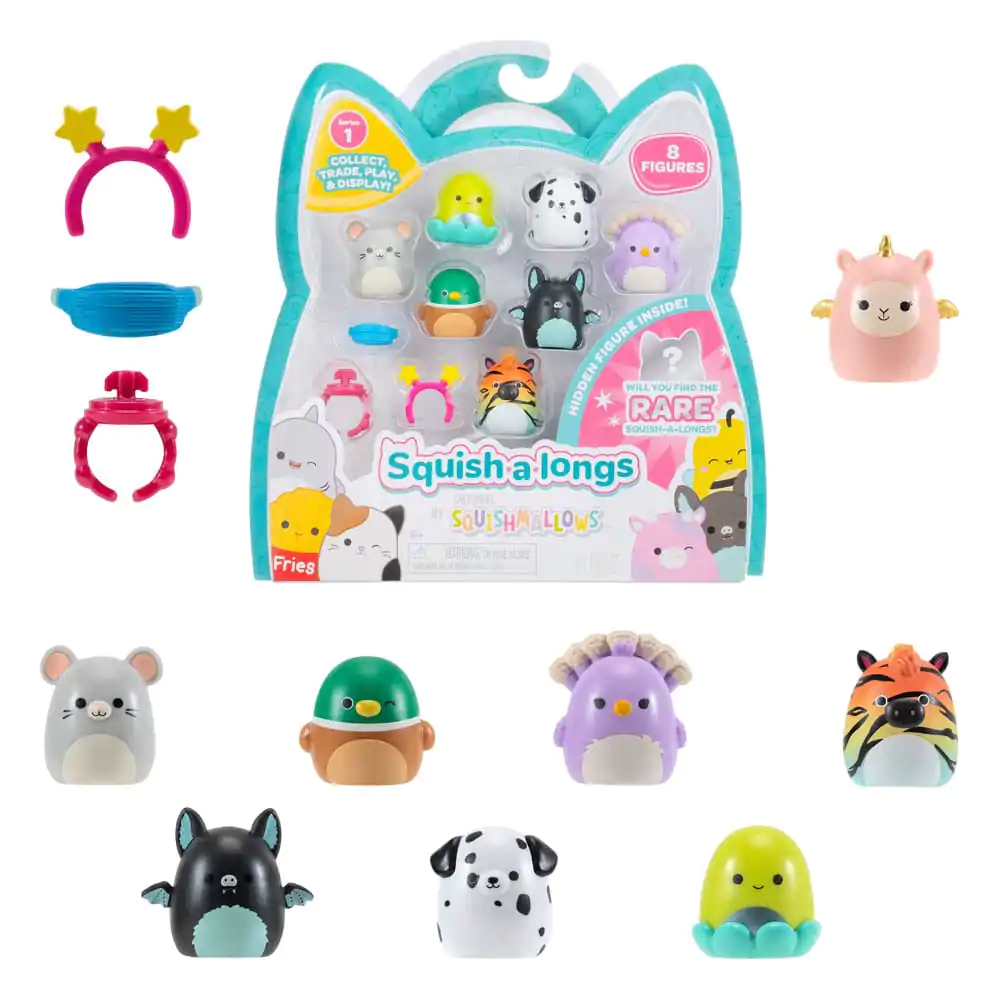 Squishmallow Squish a longs Mini figúrky 8-Pack Style 4 3 cm produktová fotografia