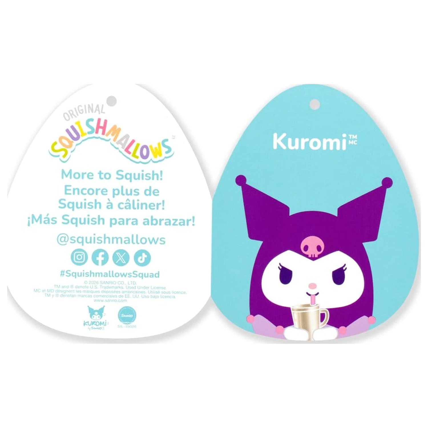 Squishmallows Hello Kitty and Friends Plyšový Kuromi pohár 30 cm produktová fotografia
