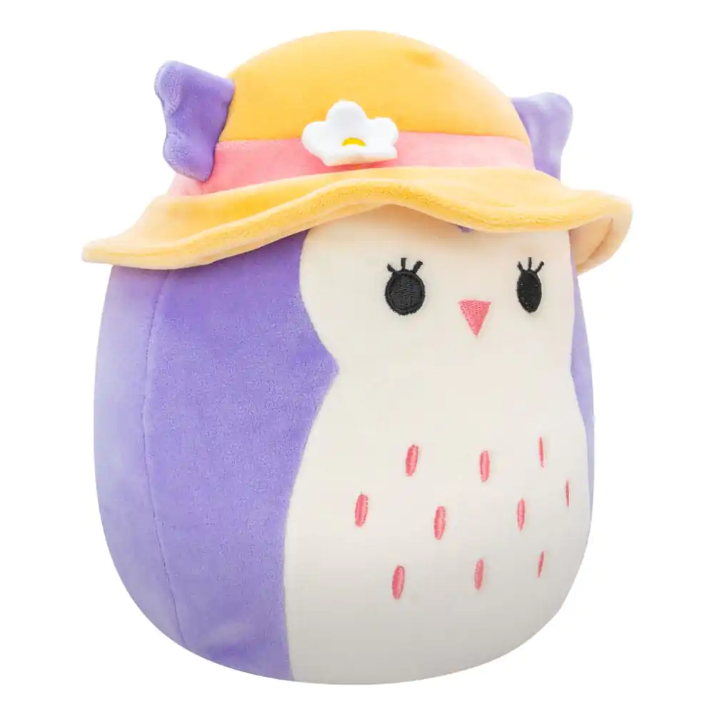 Squishmallows plyšová figúrka Fialová sova so slnečným klobúkom Holly 18 cm produktová fotografia