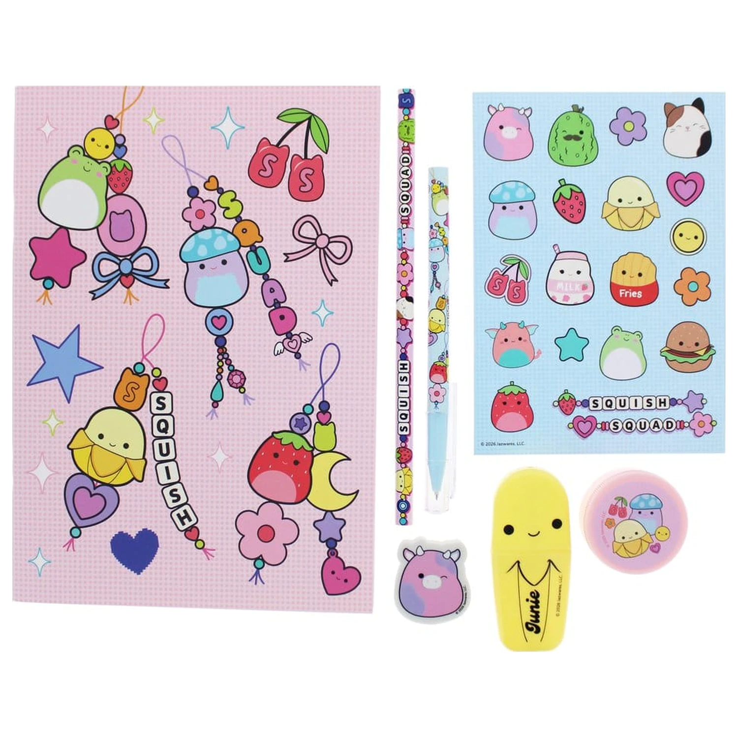 Squishmallows Súprava písacích potrieb Squish Squad, 7-dielna produktová fotografia