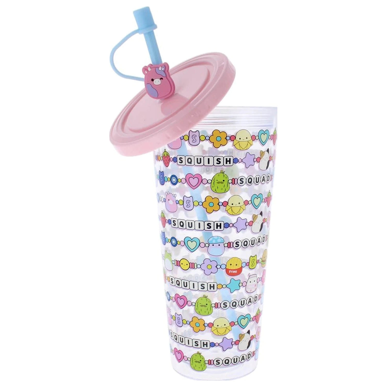 Squishmallows pohár so slamkou Squish Squad 700 ml produktová fotografia