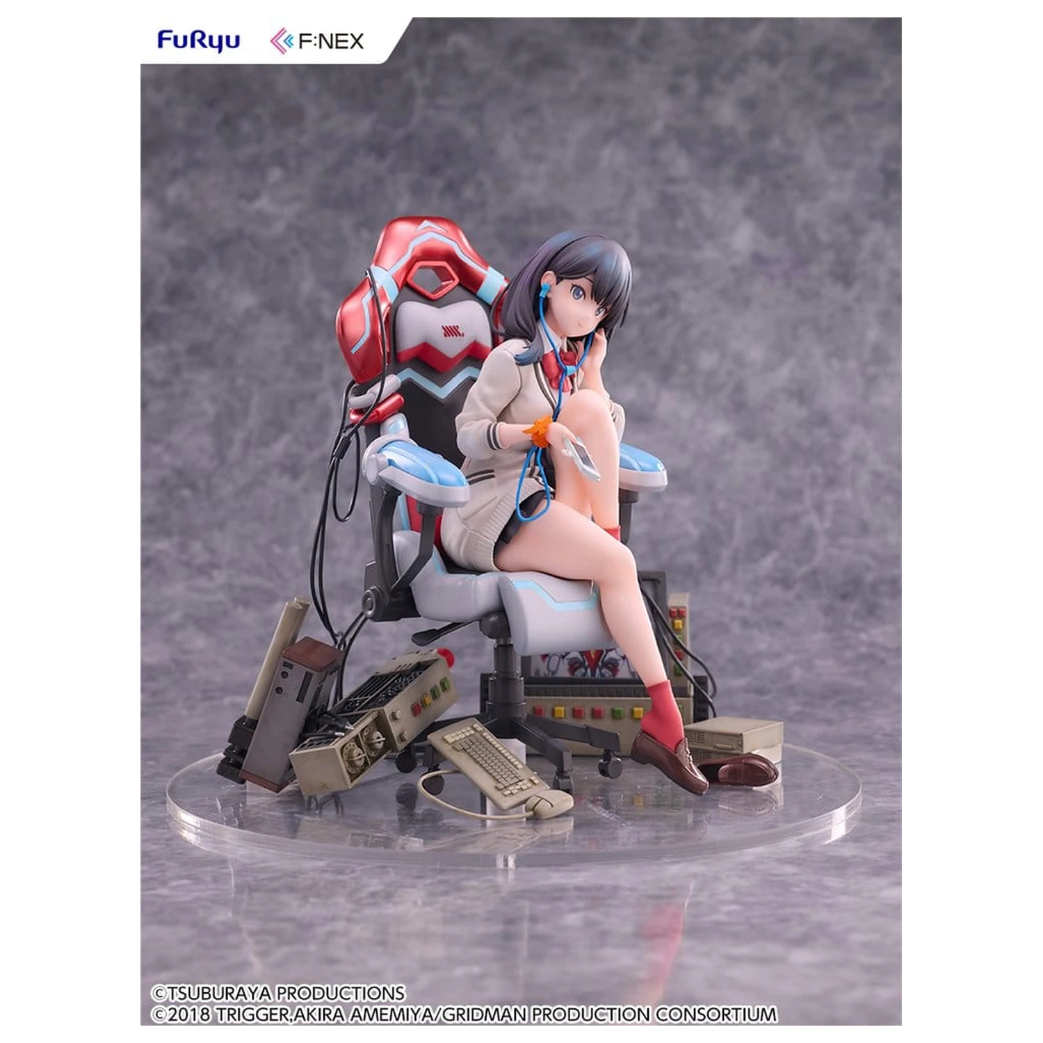 SSSS. Gridman Universe F:NEX PVC Socha Rikka Takarada Gaming Chair Ver. 19 cm produktová fotografia