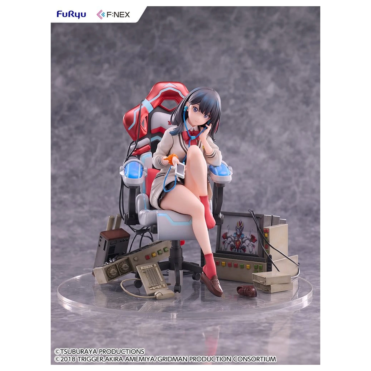SSSS. Gridman Universe F:NEX PVC Socha Rikka Takarada Gaming Chair Ver. 19 cm produktová fotografia
