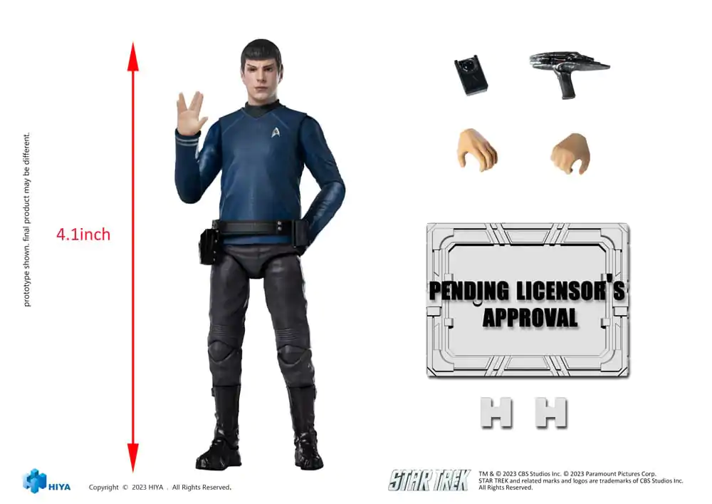 Star Trek Exquisite Mini Akčná Figúrka 1/18 Star Trek 2009 Spock 10 cm produktová fotografia