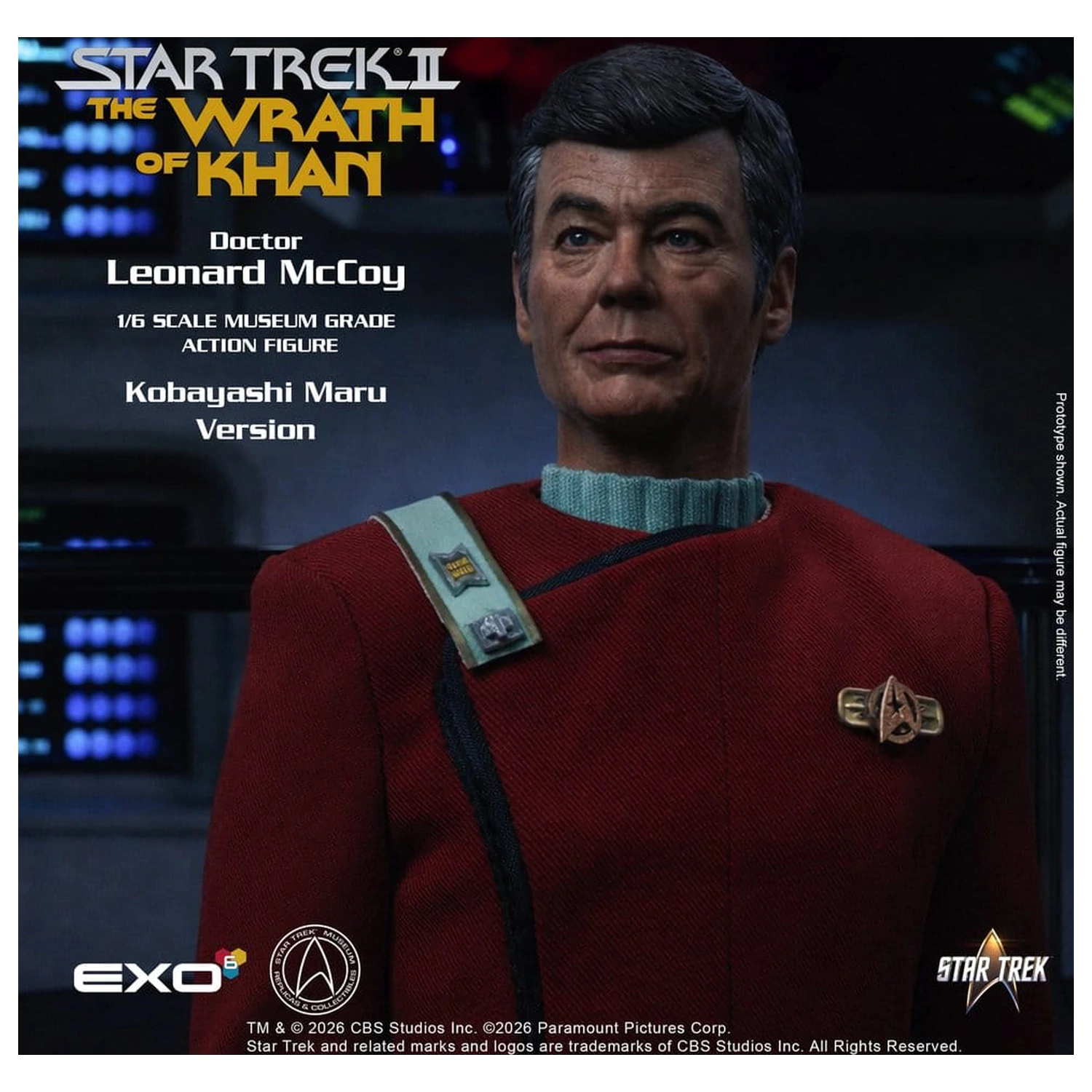 Star Trek II: The Wrath of Khan Action Figure 1/6 Dr. Leonard McCoy Kobayashi Maru Version 30 cm produktová fotografia
