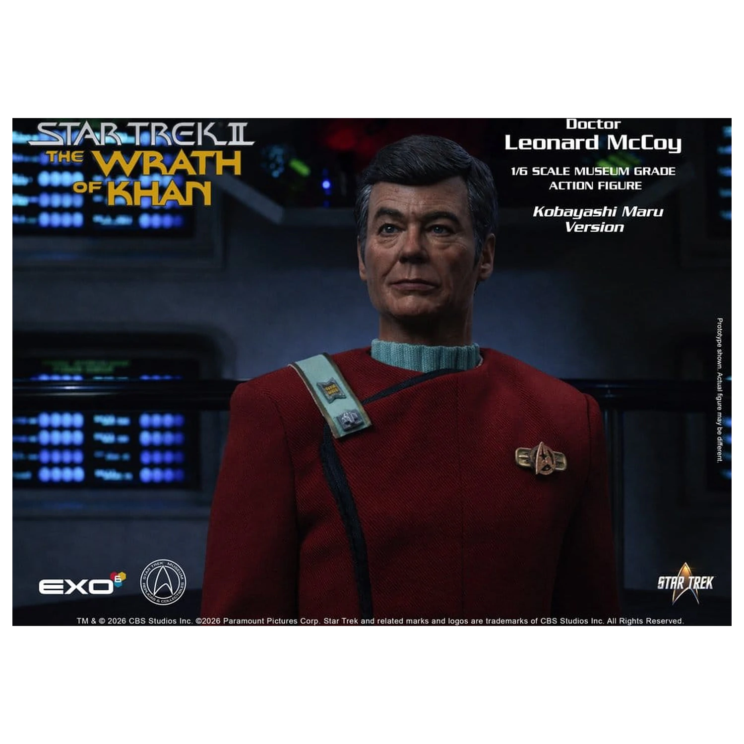 Star Trek II: The Wrath of Khan Action Figure 1/6 Dr. Leonard McCoy Kobayashi Maru Version 30 cm produktová fotografia