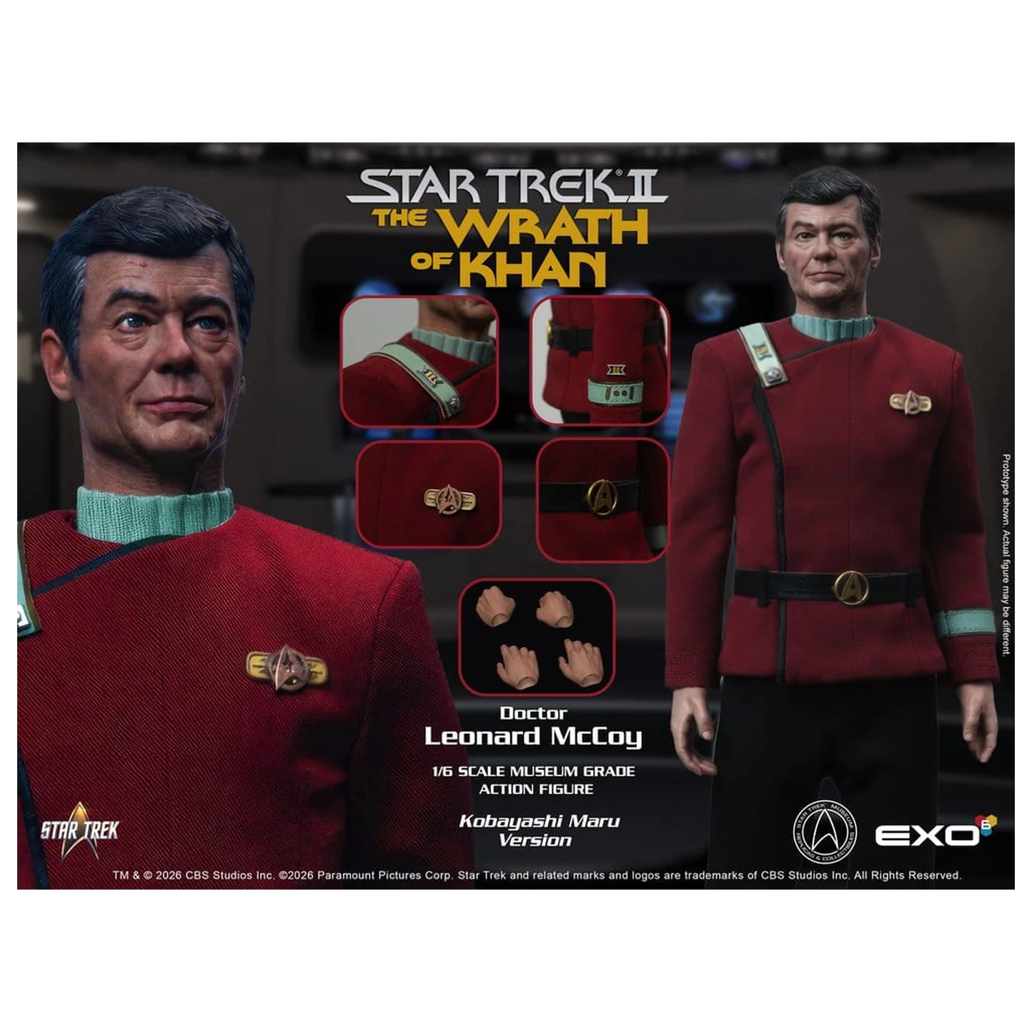 Star Trek II: The Wrath of Khan Action Figure 1/6 Dr. Leonard McCoy Kobayashi Maru Version 30 cm produktová fotografia