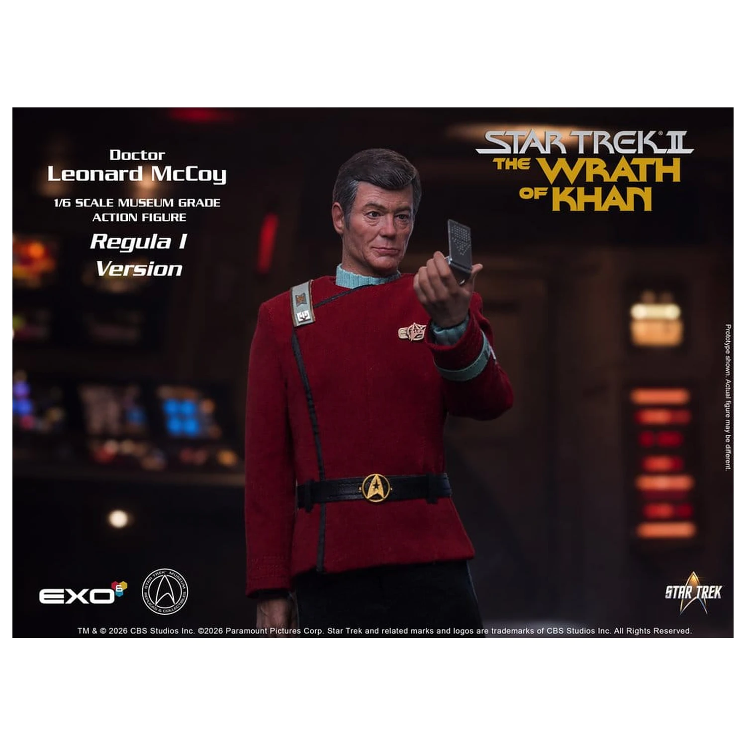 Star Trek II: The Wrath of Khan Akčná figúrka 1/6 Dr. Leonard McCoy Regula I Verzia 30 cm produktová fotografia
