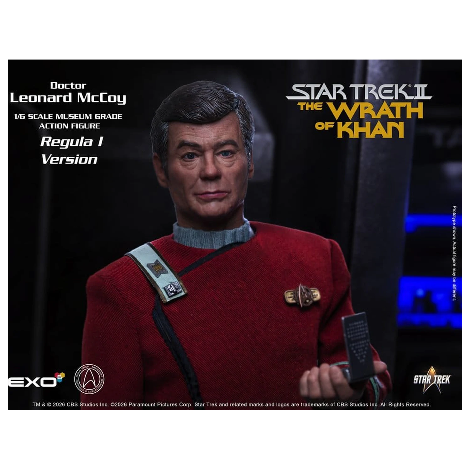 Star Trek II: The Wrath of Khan Akčná figúrka 1/6 Dr. Leonard McCoy Regula I Verzia 30 cm produktová fotografia