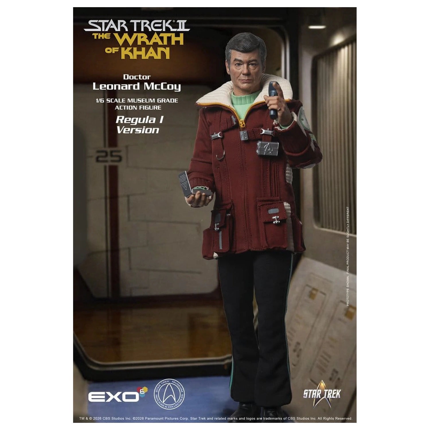 Star Trek II: The Wrath of Khan Akčná figúrka 1/6 Dr. Leonard McCoy Regula I Verzia 30 cm produktová fotografia