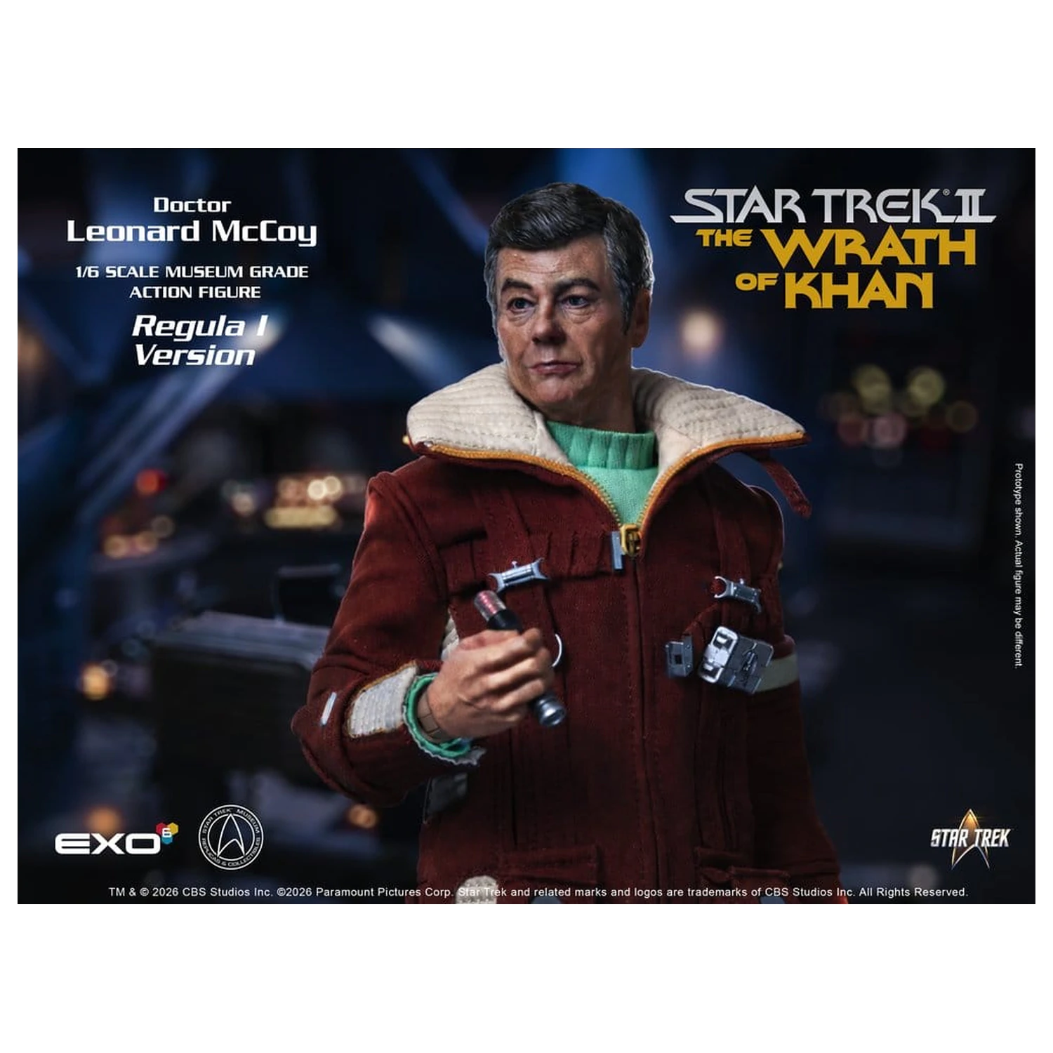 Star Trek II: The Wrath of Khan Akčná figúrka 1/6 Dr. Leonard McCoy Regula I Verzia 30 cm produktová fotografia