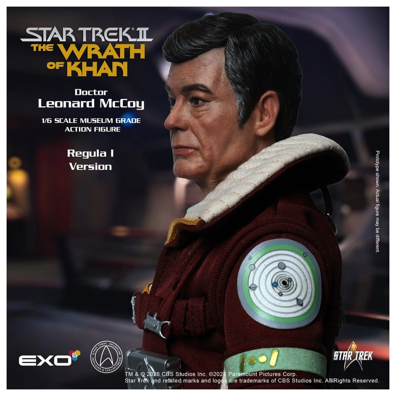 Star Trek II: The Wrath of Khan Akčná figúrka 1/6 Dr. Leonard McCoy Regula I Verzia 30 cm produktová fotografia