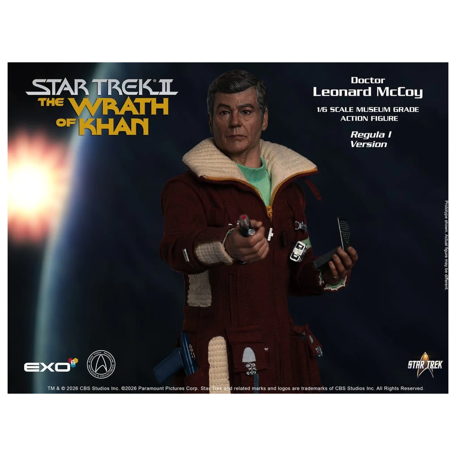 Star Trek II: The Wrath of Khan Akčná figúrka 1/6 Dr. Leonard McCoy Regula I Verzia 30 cm produktová fotografia