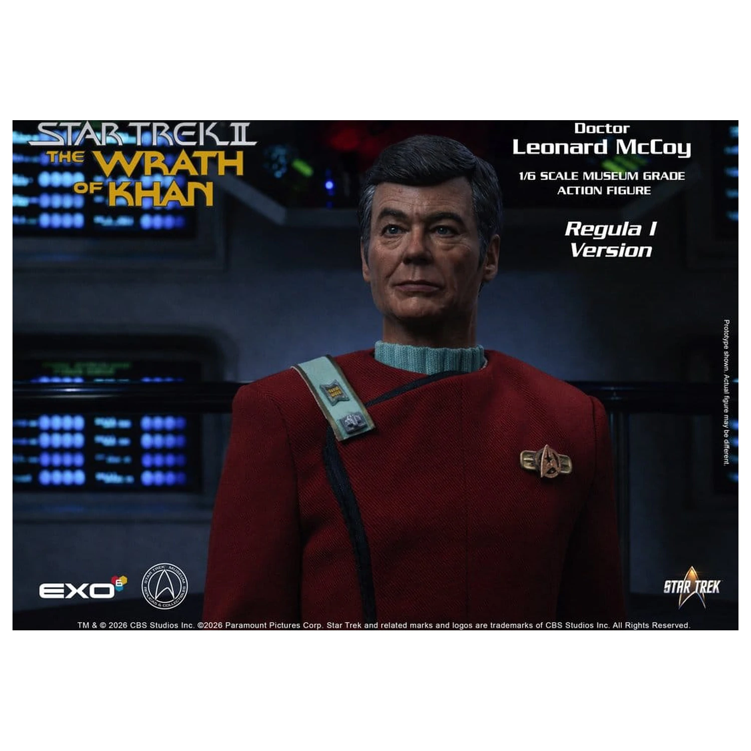 Star Trek II: The Wrath of Khan Akčná figúrka 1/6 Dr. Leonard McCoy Regula I Verzia 30 cm produktová fotografia