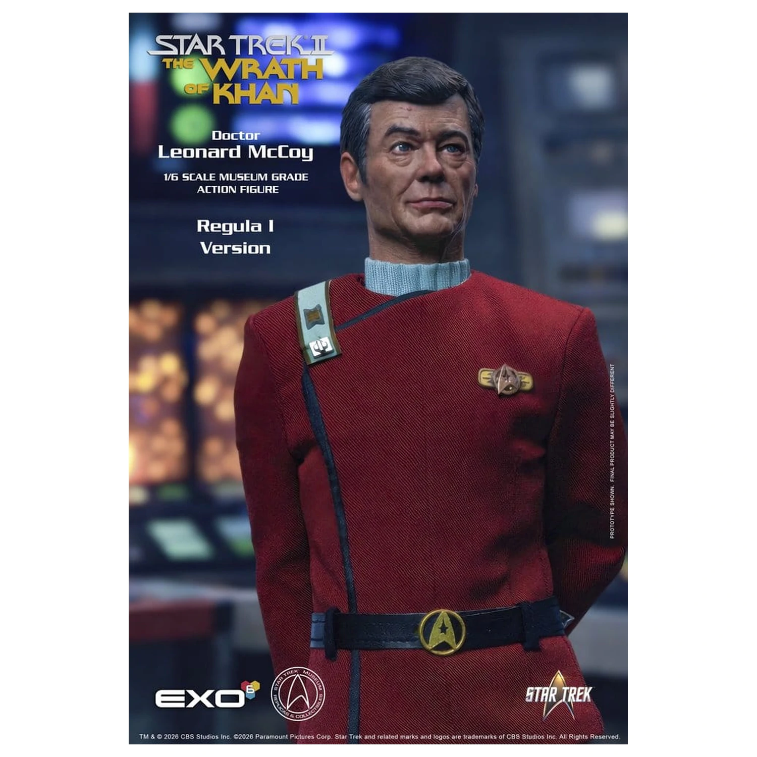 Star Trek II: The Wrath of Khan Akčná figúrka 1/6 Dr. Leonard McCoy Regula I Verzia 30 cm produktová fotografia