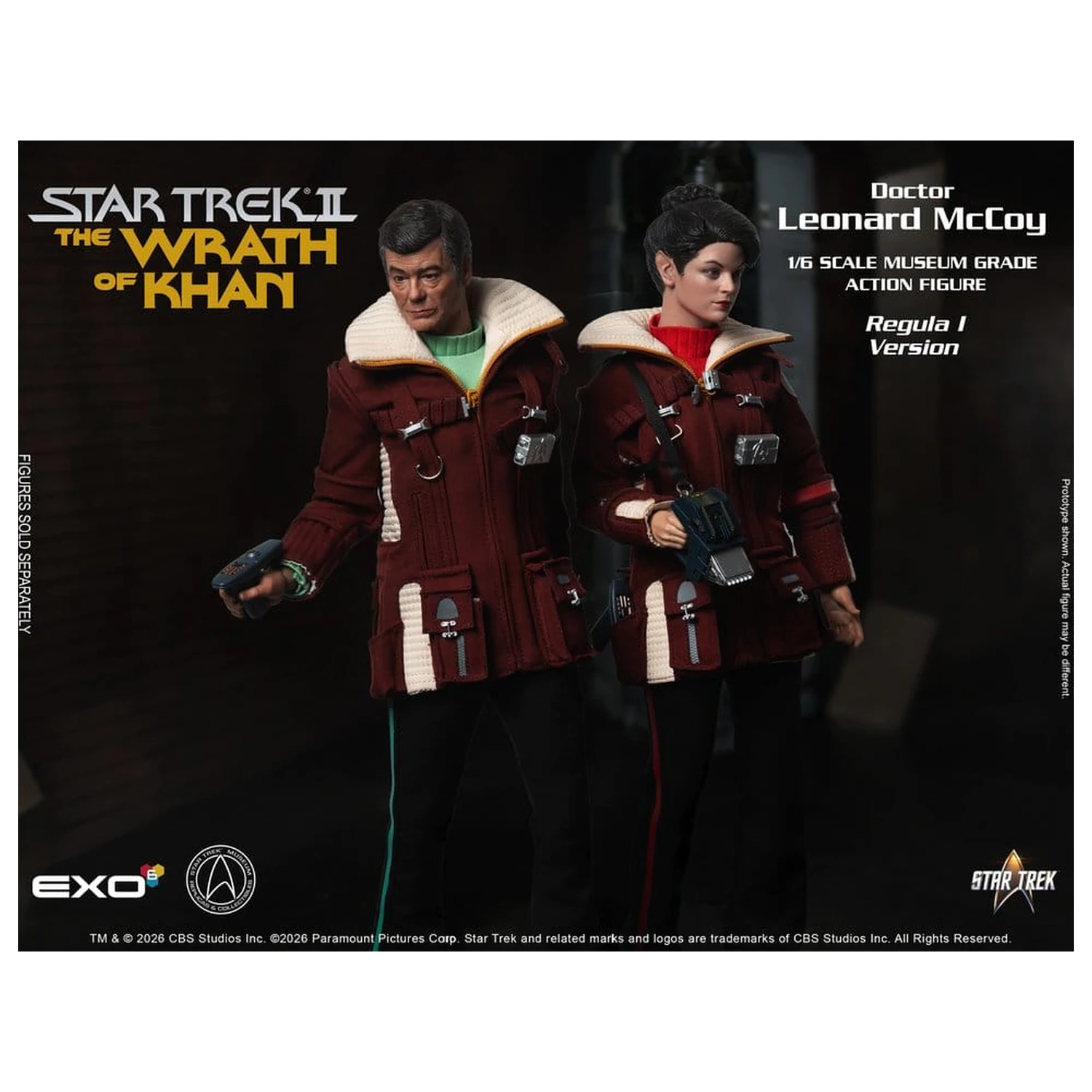 Star Trek II: The Wrath of Khan Akčná figúrka 1/6 Dr. Leonard McCoy Regula I Verzia 30 cm produktová fotografia