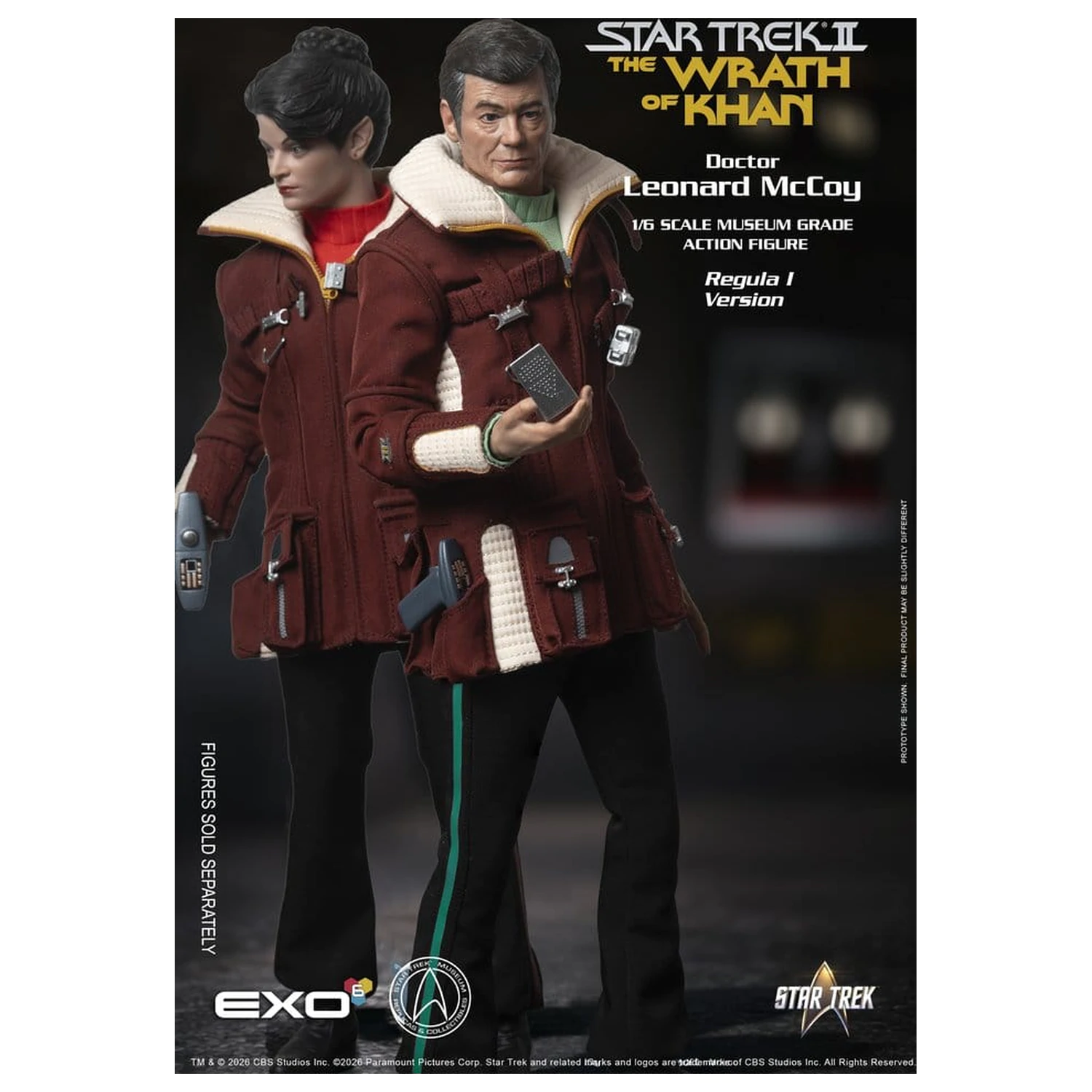 Star Trek II: The Wrath of Khan Akčná figúrka 1/6 Dr. Leonard McCoy Regula I Verzia 30 cm produktová fotografia