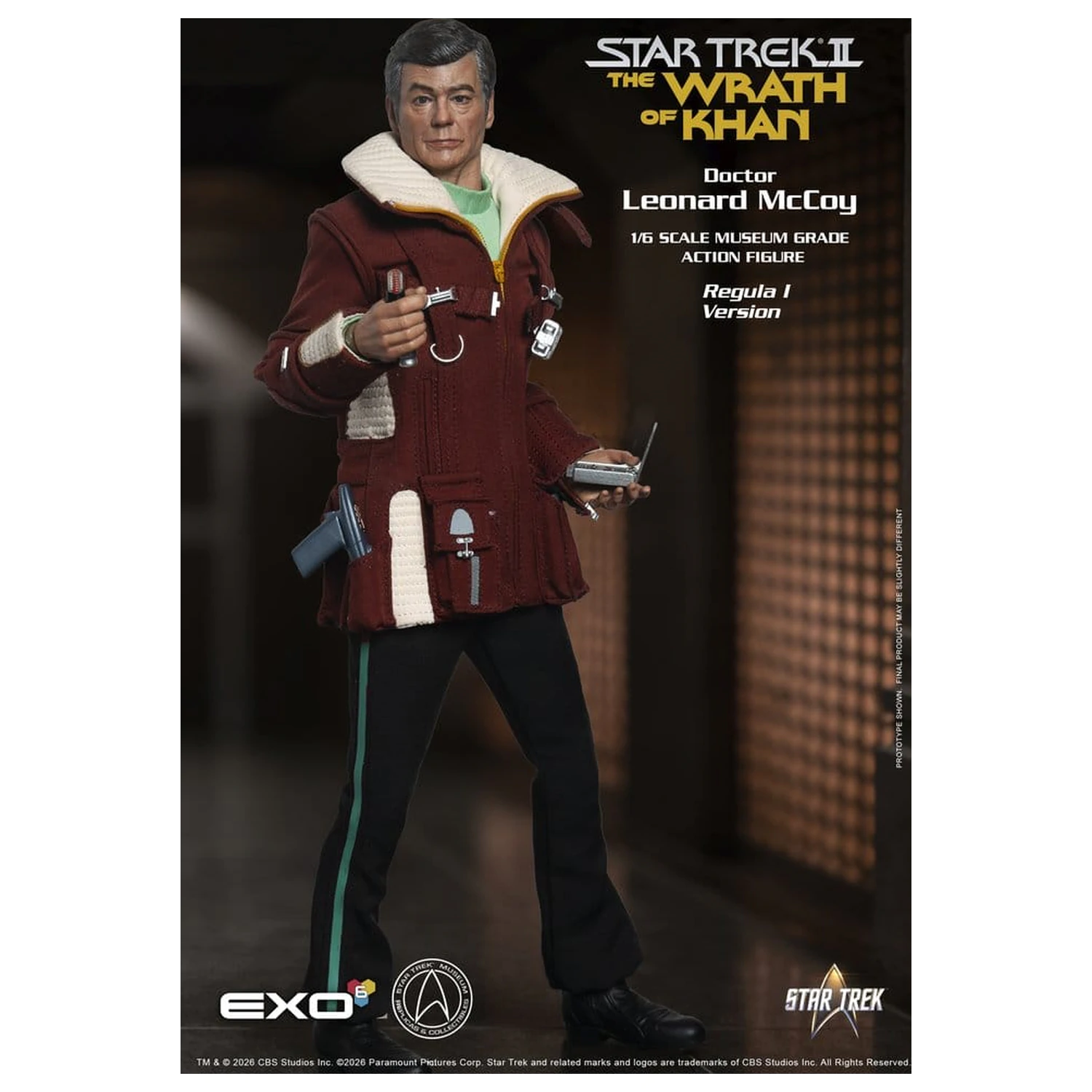 Star Trek II: The Wrath of Khan Akčná figúrka 1/6 Dr. Leonard McCoy Regula I Verzia 30 cm produktová fotografia