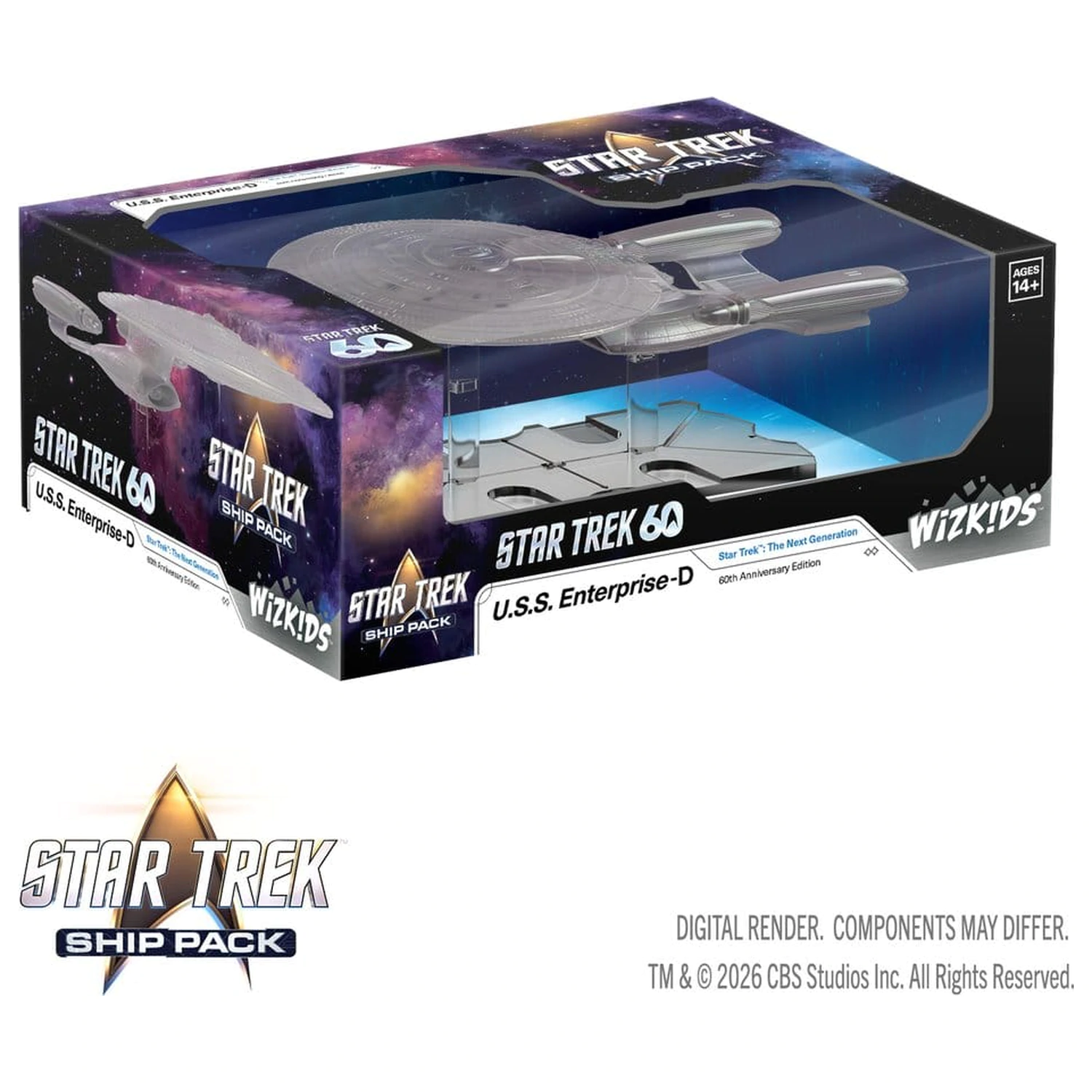 Star Trek Balenie lodí Krabicové predfarbené miniatúry U.S.S. Enterprise – 60th Anniversary Edition 22 cm produktová fotografia