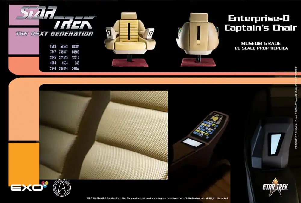 Star Trek: The Next Generation 1/6 Enterprise-D Kapitánske kreslo 19 cm produktová fotografia