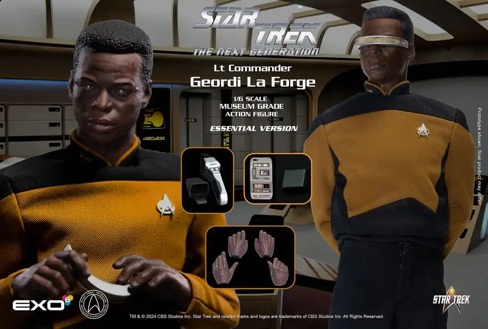 Star Trek: The Next Generation Akčná figúrka 1/6 Lt. Commander Geordi La Forge (Essentials Version) 28 cm produktová fotografia