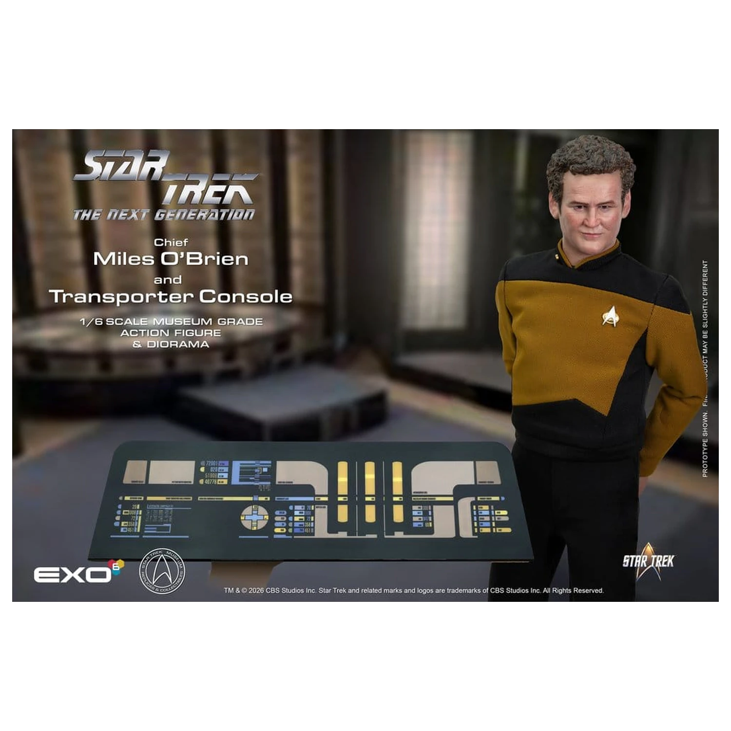 Star Trek: The Next Generation Akčná figúrka 1/6 Chief Miles O'Brien s Transporter Console 30 cm produktová fotografia