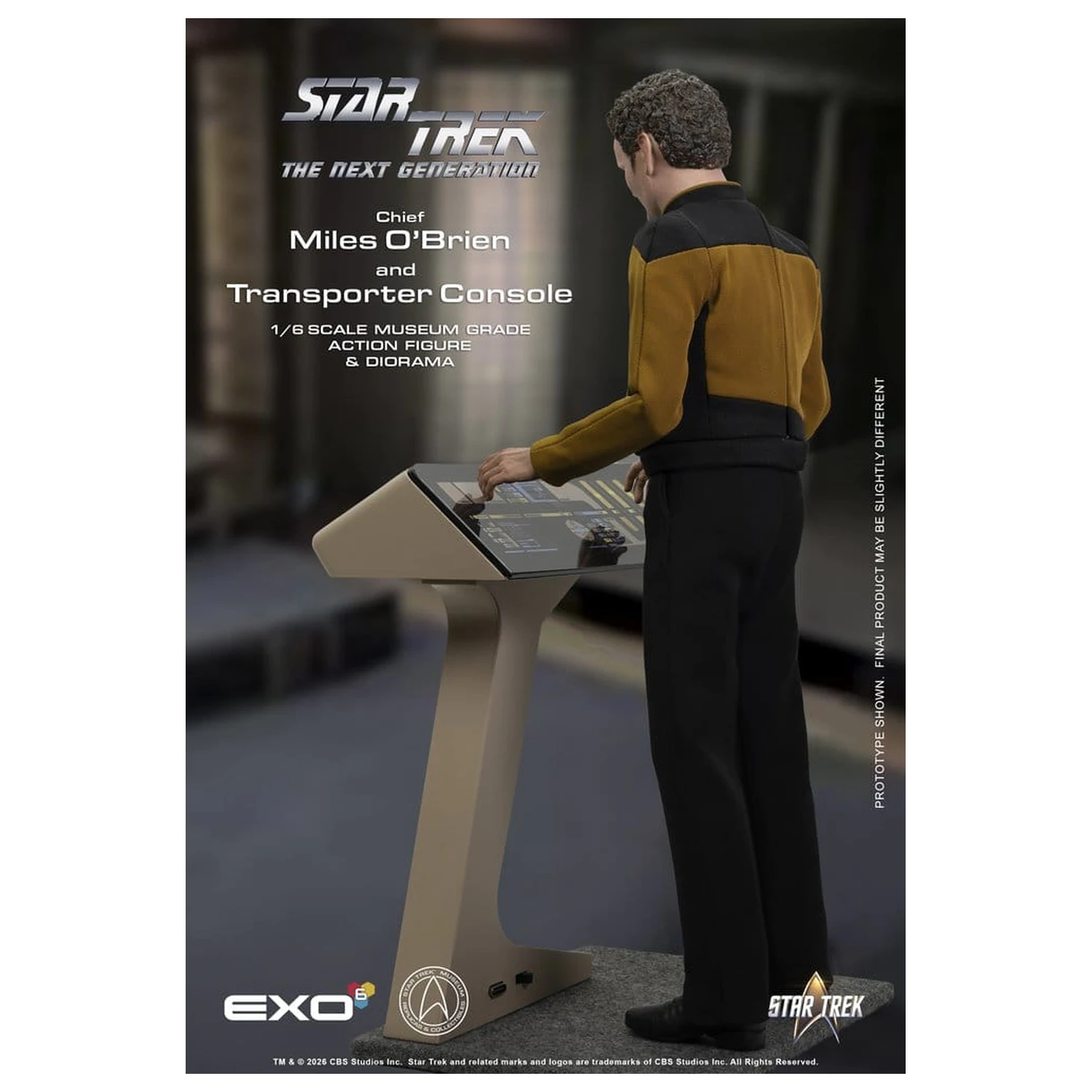 Star Trek: The Next Generation Akčná figúrka 1/6 Chief Miles O'Brien s Transporter Console 30 cm produktová fotografia