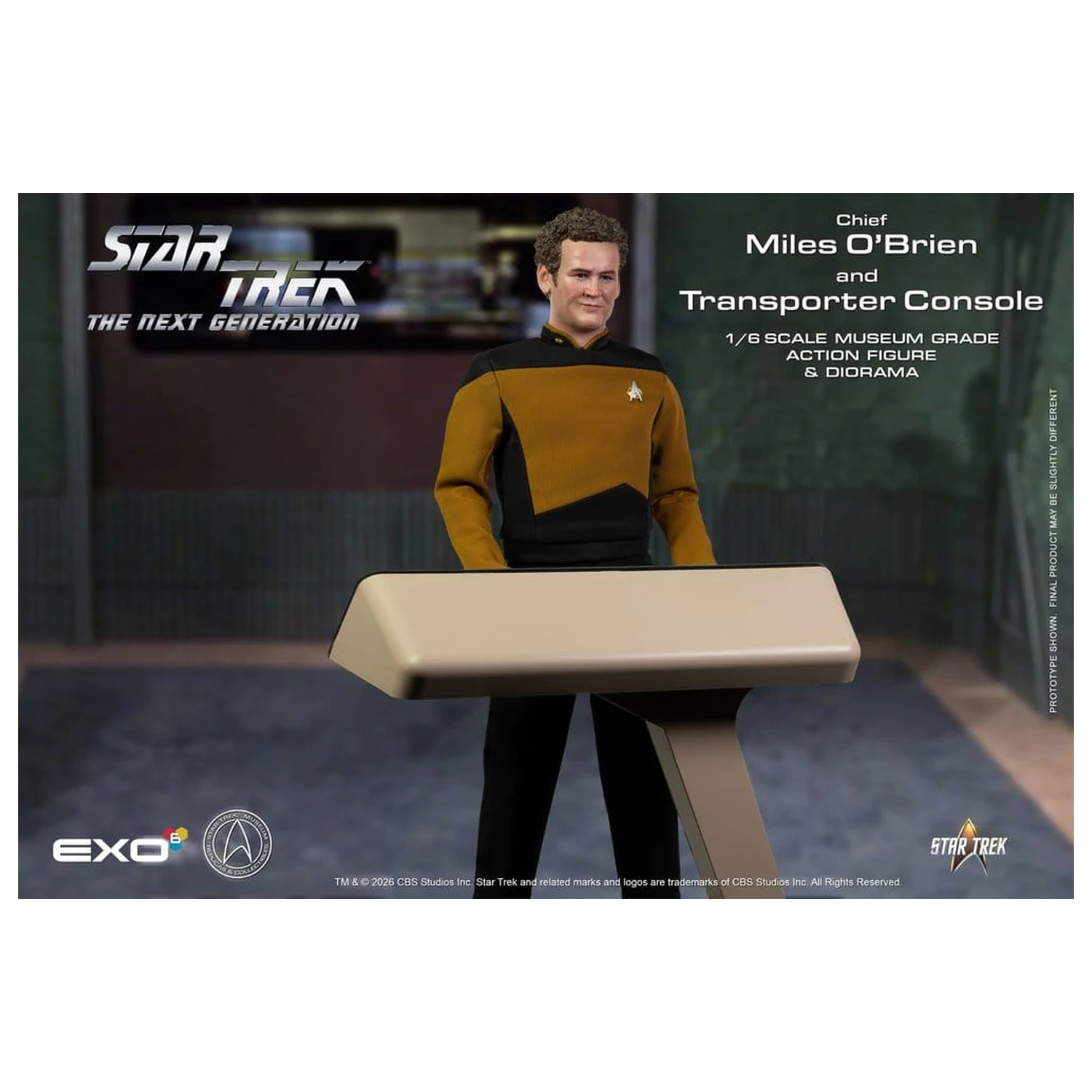 Star Trek: The Next Generation Akčná figúrka 1/6 Chief Miles O'Brien s Transporter Console 30 cm produktová fotografia
