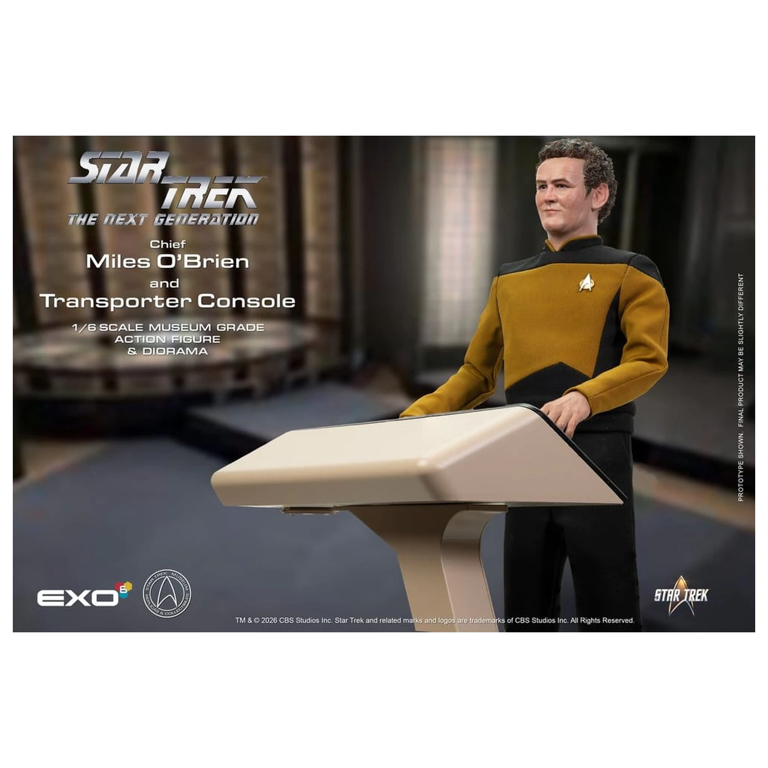 Star Trek: The Next Generation Akčná figúrka 1/6 Chief Miles O'Brien s Transporter Console 30 cm produktová fotografia