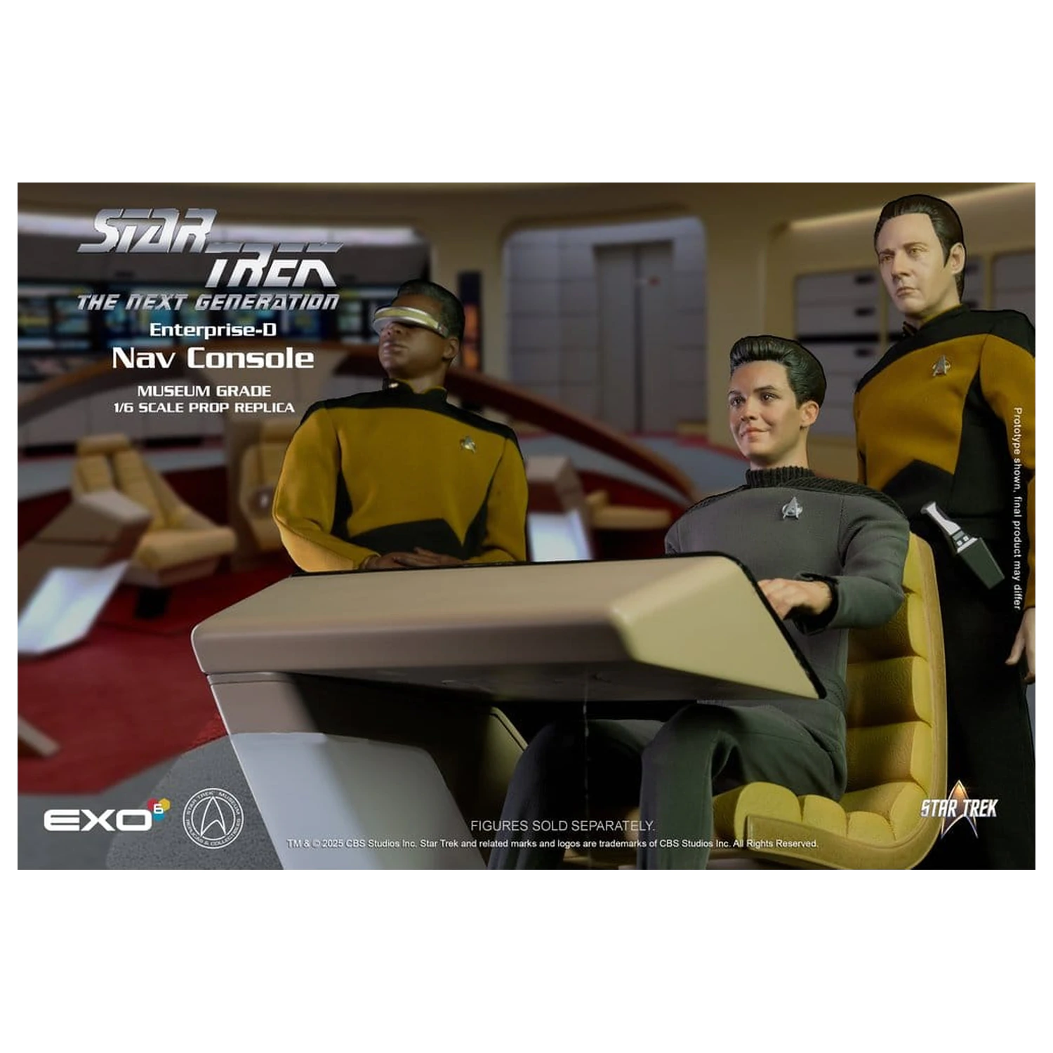 Star Trek: The Next Generation replika 1/6 Enterprise-D Mostík CONN Konzola produktová fotografia