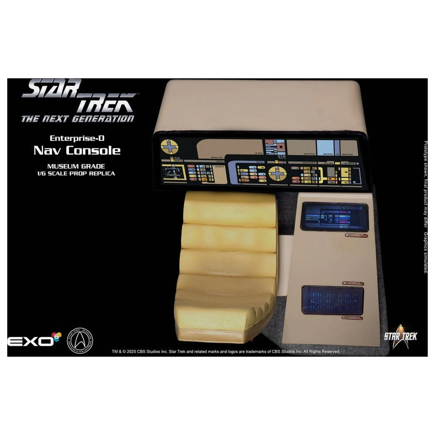 Star Trek: The Next Generation replika 1/6 Enterprise-D Mostík CONN Konzola produktová fotografia