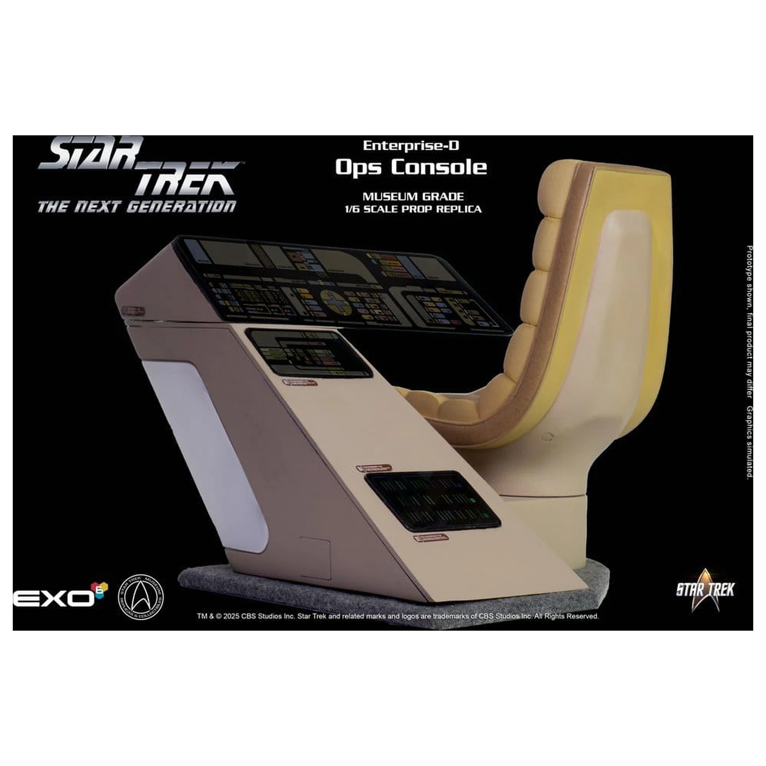 Star Trek: The Next Generation replika 1/6 Enterprise-D mostík OPS konzola produktová fotografia