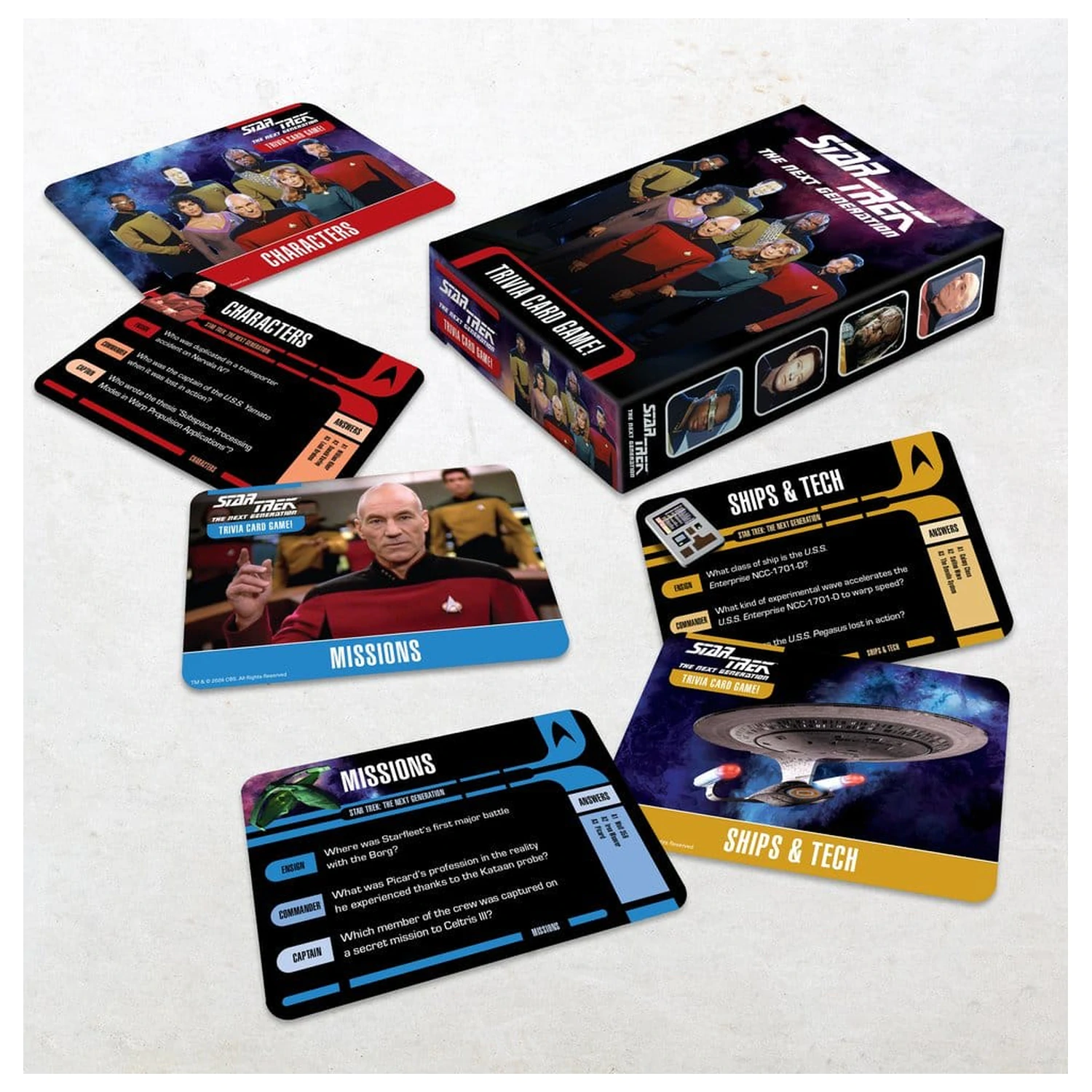 Star Trek: The Next Generation Kartová vedomostná hra produktová fotografia