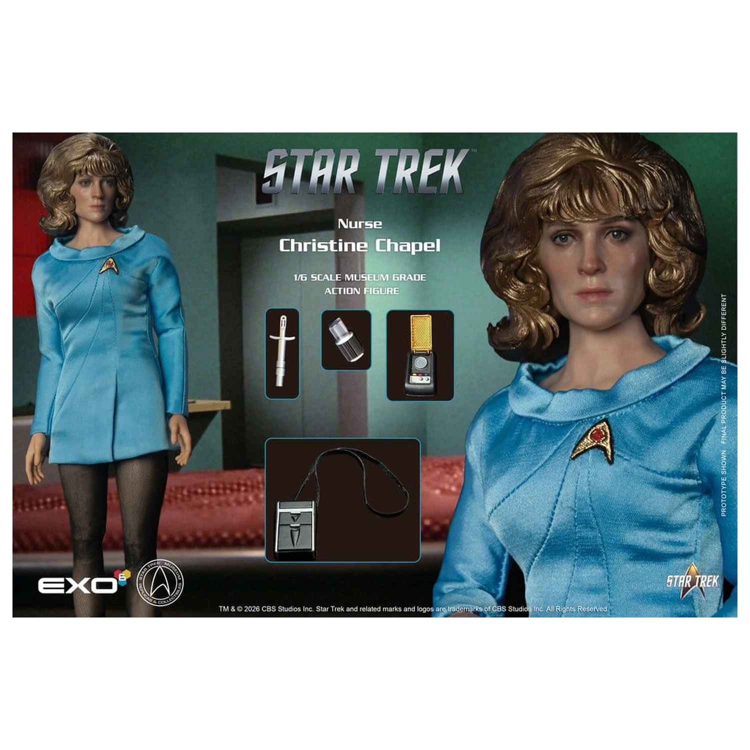 Star Trek: The Original Series zberateľská akčná figúrka múzejnej kvality 1/6 Nurse Christine Chapel 28 cm produktová fotografia