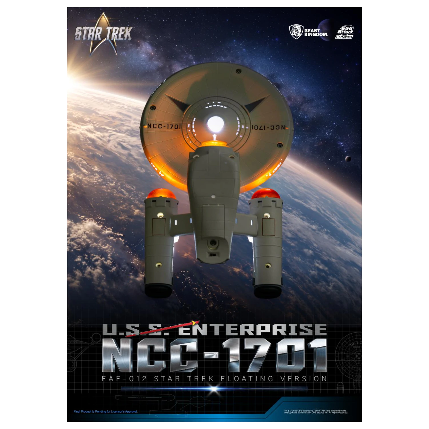 Star Trek U.S.S. Enterprise NCC-1701 Floating soška 8,5 cm produktová fotografia