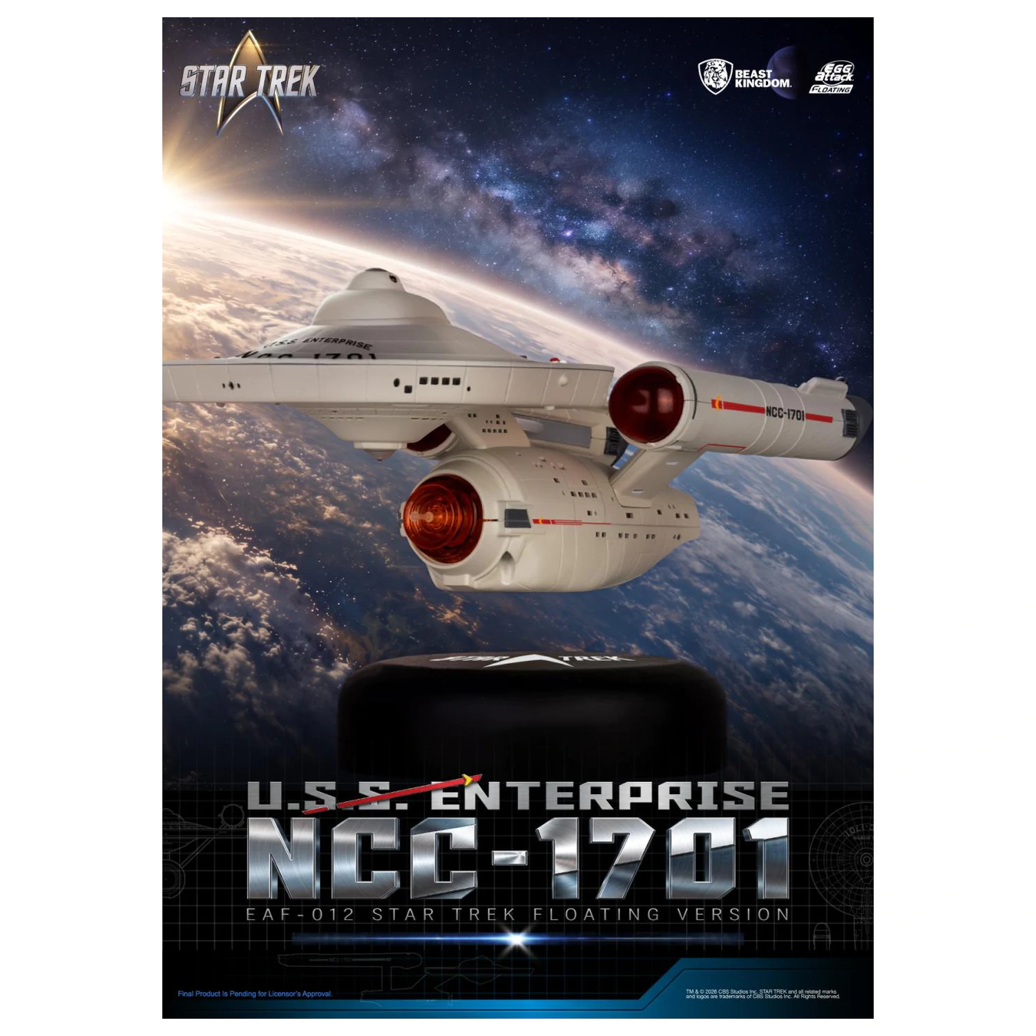 Star Trek U.S.S. Enterprise NCC-1701 Floating soška 8,5 cm produktová fotografia