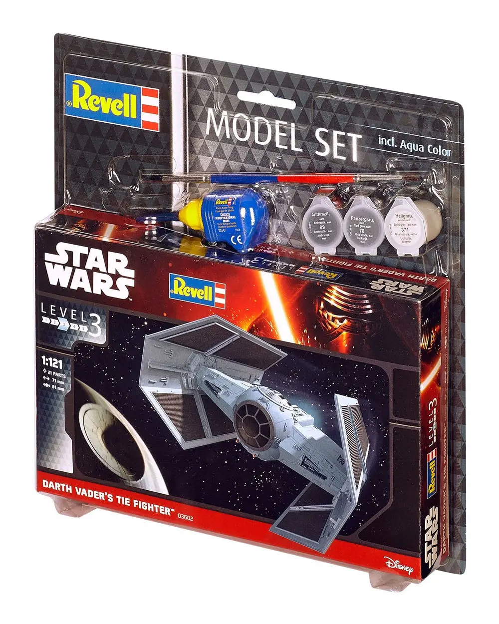 Star Wars súprava na stavbu modelu 1/121 súprava modelu TIE Fighter Dartha Vadera 7 cm produktová fotografia
